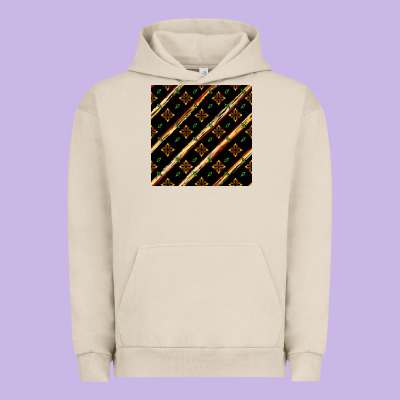 African Floral Seamless Pattern Urban Hoodie Designed By Bundleandbundleshop