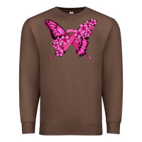 Chestnut pink ribbon breast cancer butterfly Premium Sweatshirt - Jasminsmagicworld