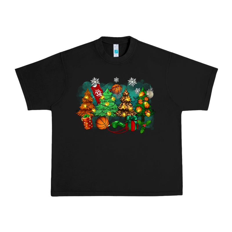 Christmas Trees With Basketball Urban Heavy Tee by Zillion Design Studio | Teevron
