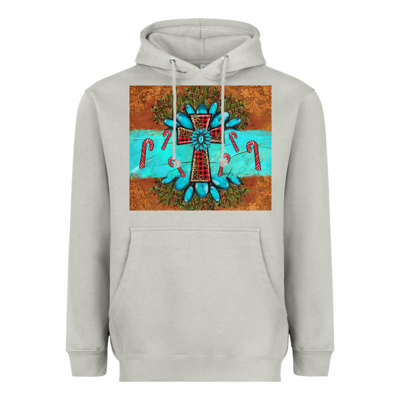 Christmas Cross Gemstone Heavyweight Hoodie by AdoDesignShop | Teevron