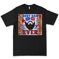 Black best dad ever american flag Premium Tee - Artiststas