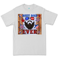 Dove Grey best dad ever american flag Premium Tee - Artiststas