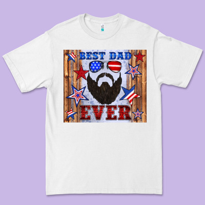 Best Dad Ever American Flag Premium Tee Designed By Artiststas