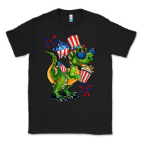 Black 4th of July T-Rex Classic Tee - CowGirlArtShop