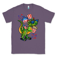 Lavender 4th of July T-Rex Classic Tee - CowGirlArtShop