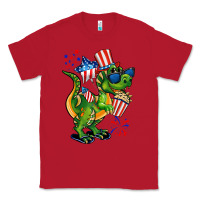 Red 4th of July T-Rex Classic Tee - CowGirlArtShop