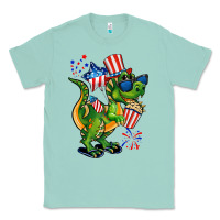 Seafoam 4th of July T-Rex Classic Tee - CowGirlArtShop
