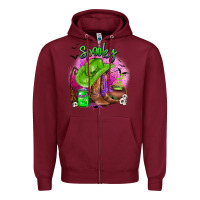 Burgundy spooky cowgirl  halloween Zipper Hoodie - AdoDesignShop