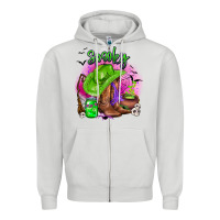 Dove Grey spooky cowgirl  halloween Zipper Hoodie - AdoDesignShop