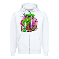 White spooky cowgirl  halloween Zipper Hoodie - AdoDesignShop