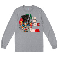 Heather Grey in a world full of princesses be a chingona Long Sleeve Tee - CTS Tumbler Store