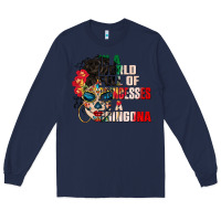Navy in a world full of princesses be a chingona Long Sleeve Tee - CTS Tumbler Store