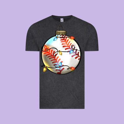 Christmas  Baseball Vintage Tee Designed By Zillion Design Studio