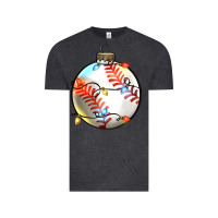 Vintage Black christmas  baseball Vintage Tee - Zillion Design Studio