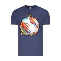 Vintage Denim christmas  baseball Vintage Tee - Zillion Design Studio