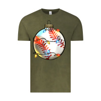 Vintage Olive christmas  baseball Vintage Tee - Zillion Design Studio