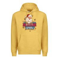Antique Gold santa's coming to town Premium Hoodie - MaliasSmallBusiness