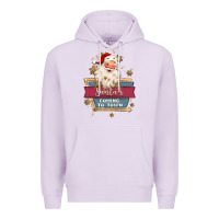 Lilac santa's coming to town Premium Hoodie - MaliasSmallBusiness