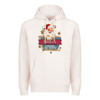 Pale Pink santa's coming to town Premium Hoodie - MaliasSmallBusiness