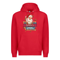 Red santa's coming to town Premium Hoodie - MaliasSmallBusiness