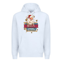 White santa's coming to town Premium Hoodie - MaliasSmallBusiness