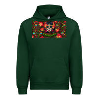Forest Green Chingona Sugar Skull License Plate Urban Hoodie - BundleAndBundleShop