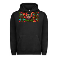 Pigment Black Chingona Sugar Skull License Plate Urban Hoodie - BundleAndBundleShop