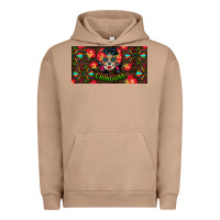 Pigment Burro Chingona Sugar Skull License Plate Urban Hoodie - BundleAndBundleShop