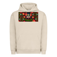 Pigment French Oak Chingona Sugar Skull License Plate Urban Hoodie - BundleAndBundleShop