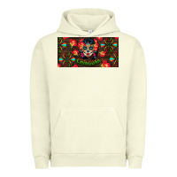 Pigment Pistachio Chingona Sugar Skull License Plate Urban Hoodie - BundleAndBundleShop