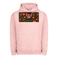 Pigment Salmon Chingona Sugar Skull License Plate Urban Hoodie - BundleAndBundleShop