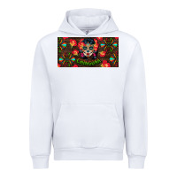 White Chingona Sugar Skull License Plate Urban Hoodie - BundleAndBundleShop