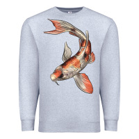 Heather Grey Koi Fish Premium Sweatshirt - LillyAllenDesigns