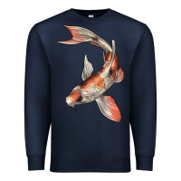 Navy Koi Fish Premium Sweatshirt - LillyAllenDesigns