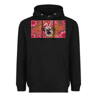Black easter heifer with bunny ears and glasses license plate Heavyweight Hoodie - Artiststas