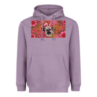Lavender easter heifer with bunny ears and glasses license plate Heavyweight Hoodie - Artiststas