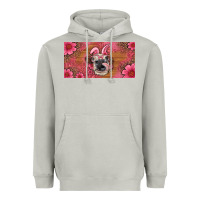 Moon Dust easter heifer with bunny ears and glasses license plate Heavyweight Hoodie - Artiststas