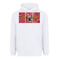 White easter heifer with bunny ears and glasses license plate Heavyweight Hoodie - Artiststas