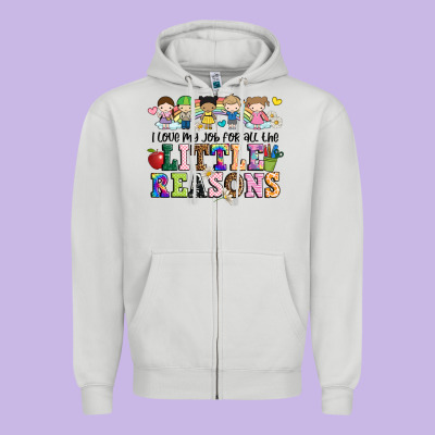 I Love My Job For All The Little Reasons Zipper Hoodie Designed By Jahusdesignshop