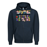 Navy i love my job for all the little reasons Zipper Hoodie - JahusDesignShop