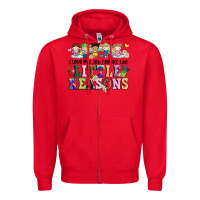 Red i love my job for all the little reasons Zipper Hoodie - JahusDesignShop