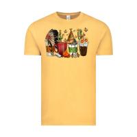 Vintage Mustard coffee cups indian headdress Vintage Tee - texasbilliewilder