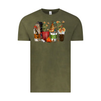 Vintage Olive coffee cups indian headdress Vintage Tee - texasbilliewilder