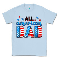 Dusty Blue All American dad Classic Tee - Neo Western