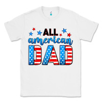 White All American dad Classic Tee - Neo Western