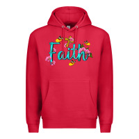 Cardinal faith with flower and butterfly Premium Hoodie - NancyCooperArtShop