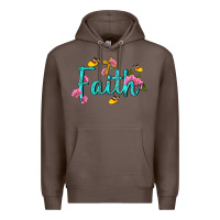 Coffee faith with flower and butterfly Premium Hoodie - NancyCooperArtShop