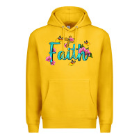 Lemon faith with flower and butterfly Premium Hoodie - NancyCooperArtShop