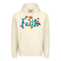 Faith With Flower And Butterfly Premium Hoodie | Teevron
