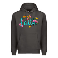 Smoke faith with flower and butterfly Premium Hoodie - NancyCooperArtShop